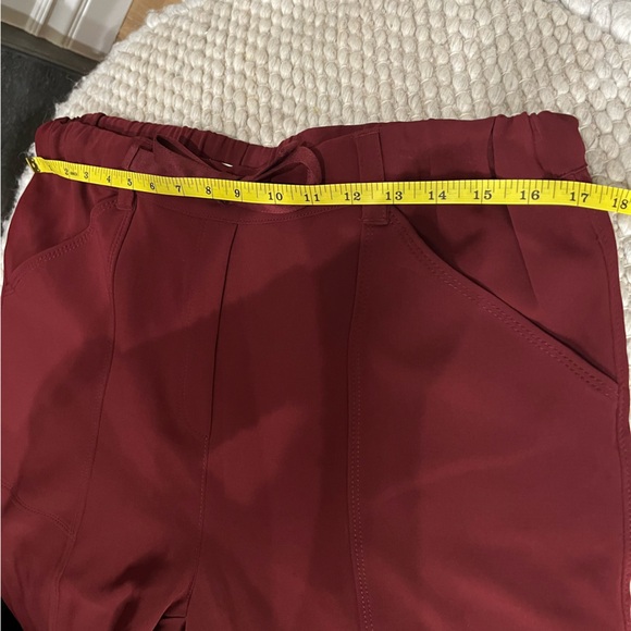 CINQ À SEPT Alec Drawstring Straight-Leg Pants Sangria Size 10 - Picture 4 of 12